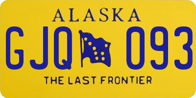 AK license plate GJQ093