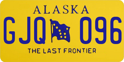 AK license plate GJQ096