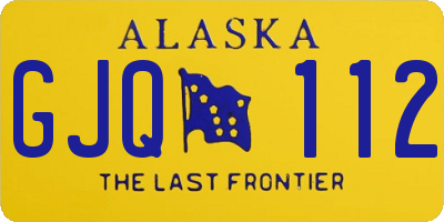 AK license plate GJQ112
