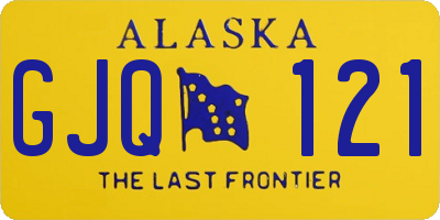 AK license plate GJQ121