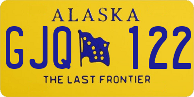 AK license plate GJQ122