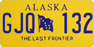 AK license plate GJQ132