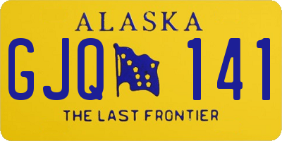 AK license plate GJQ141