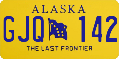 AK license plate GJQ142