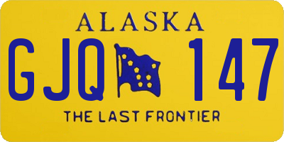 AK license plate GJQ147