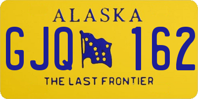 AK license plate GJQ162