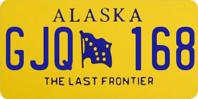AK license plate GJQ168