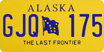 AK license plate GJQ175