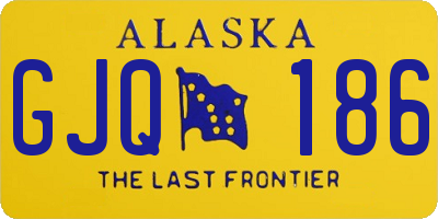 AK license plate GJQ186