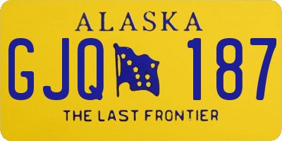 AK license plate GJQ187
