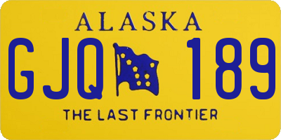 AK license plate GJQ189