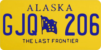 AK license plate GJQ206