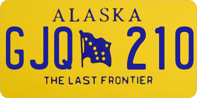 AK license plate GJQ210