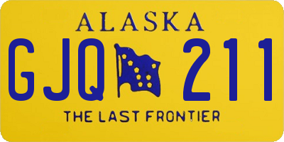 AK license plate GJQ211