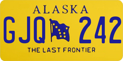 AK license plate GJQ242