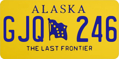 AK license plate GJQ246