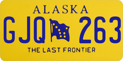 AK license plate GJQ263