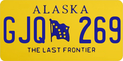 AK license plate GJQ269