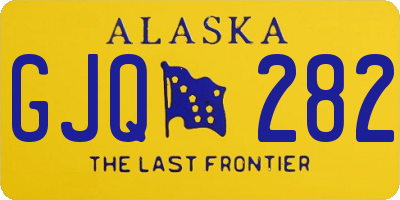 AK license plate GJQ282