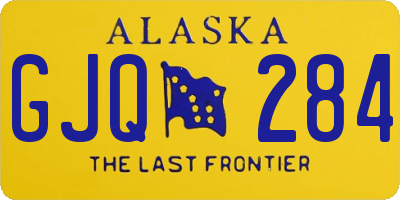 AK license plate GJQ284
