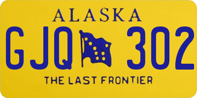 AK license plate GJQ302