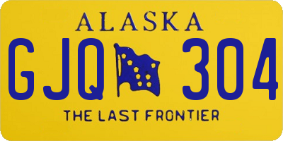 AK license plate GJQ304