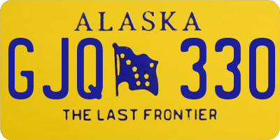 AK license plate GJQ330