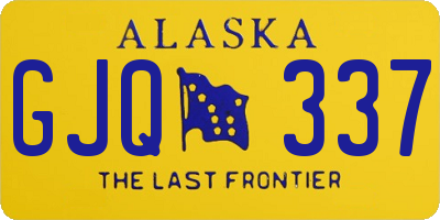 AK license plate GJQ337