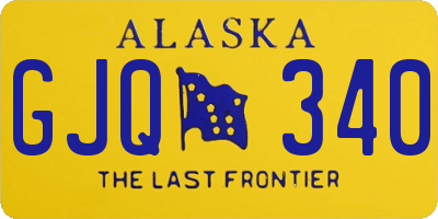 AK license plate GJQ340