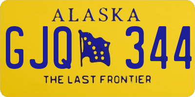 AK license plate GJQ344