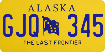 AK license plate GJQ345