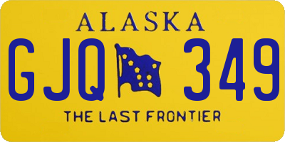 AK license plate GJQ349