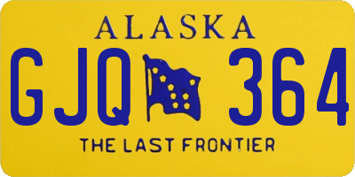 AK license plate GJQ364