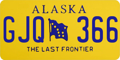 AK license plate GJQ366