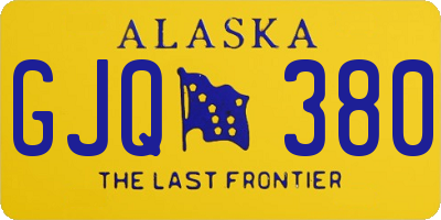 AK license plate GJQ380