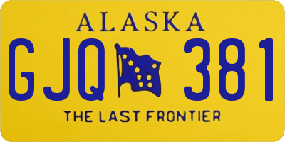 AK license plate GJQ381