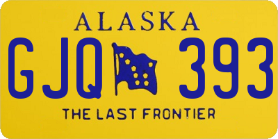 AK license plate GJQ393