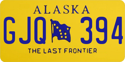 AK license plate GJQ394