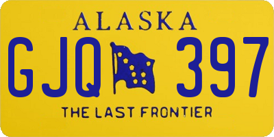 AK license plate GJQ397
