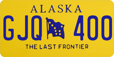 AK license plate GJQ400