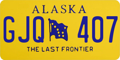 AK license plate GJQ407