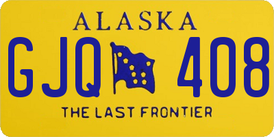 AK license plate GJQ408