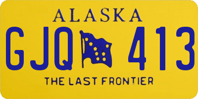 AK license plate GJQ413