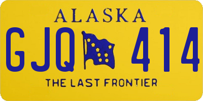 AK license plate GJQ414