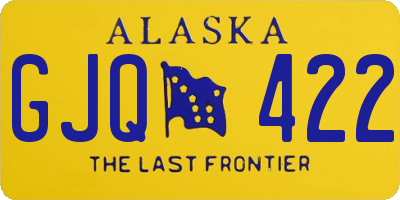 AK license plate GJQ422