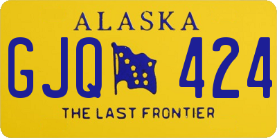 AK license plate GJQ424