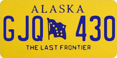 AK license plate GJQ430