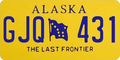 AK license plate GJQ431