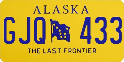 AK license plate GJQ433