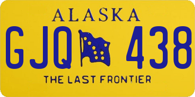 AK license plate GJQ438